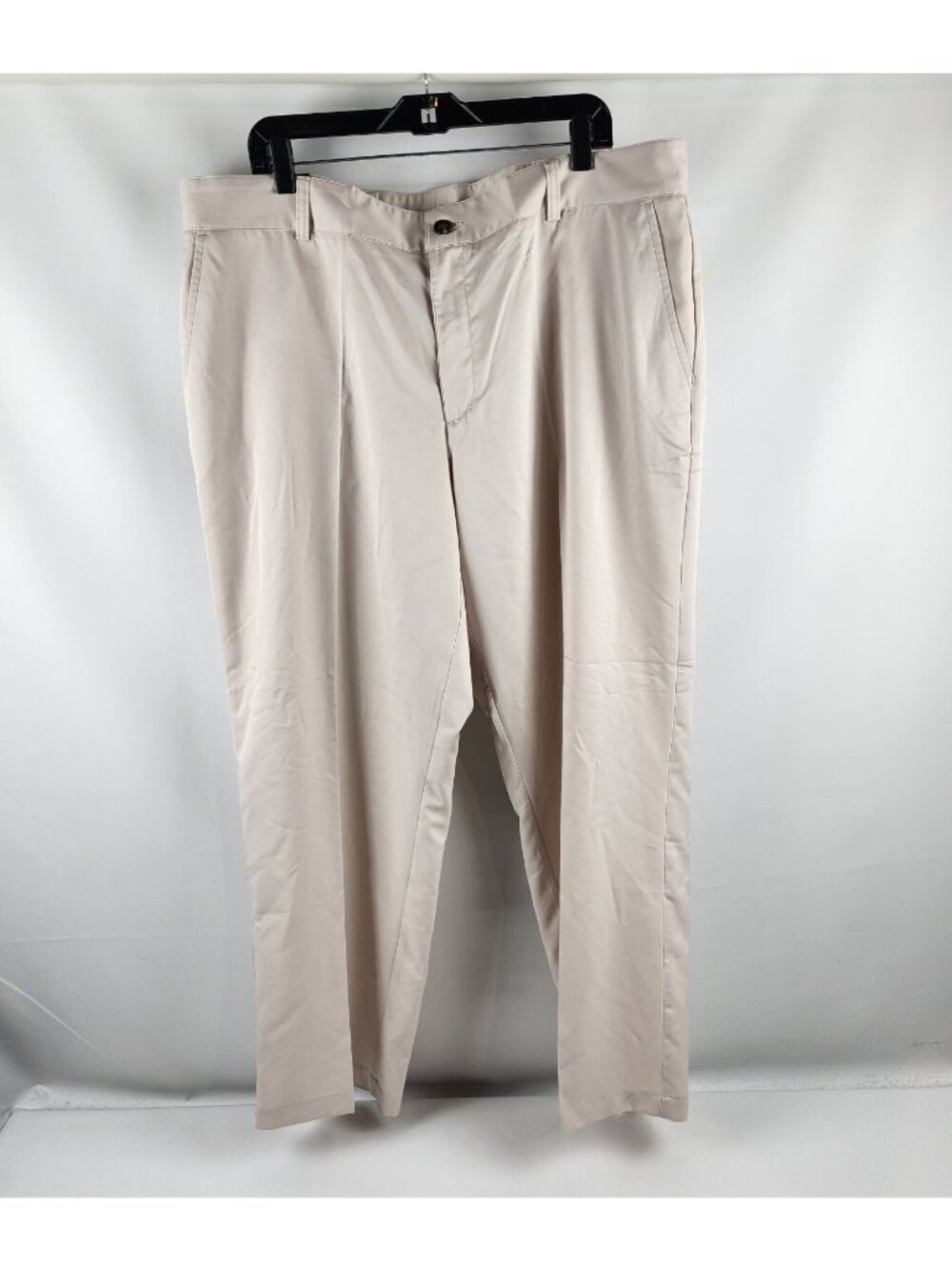 Adidas Pant Men 40x30 Golf Tech Climalite Flat  Lightweight Straight Beige NWT